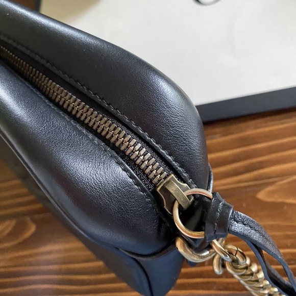 Gucci GG Marmont Small Shoulder Bag Black Leather with original box - Picture 11 of 16